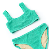Shade Critters Girls' Crinkle Bikini in Green