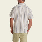 Howler Brothers Men's Shores Club Shirt Old Bill Stripe Limestone front view
