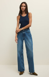 Z Supply Women's Classic Slub Scoop Tank in Eclipse