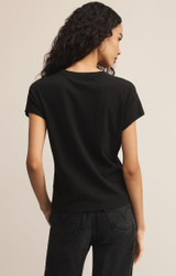 Z Supply Women's Modern Slub Tee in Black side view