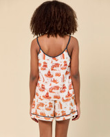 Katie Kime Women's Austin Toile Cami Shorts Set flat lay