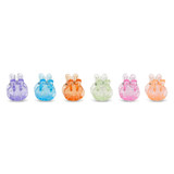 Iscream Mini Bunny Hair Clips Set colorful bunny front view