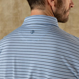 Duck Head Men's Summerford Performance Jersey Polo Serenity Blue front