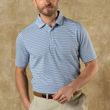 Duck Head Men's Summerford Performance Jersey Polo - Serenity Blue