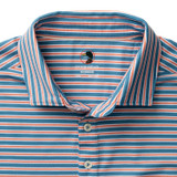 Duck Head Men's Summerford Performance Jersey Polo Sunwashed Blue detail