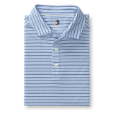 Duck Head Men's Summerford Performance Jersey Polo Serenity Blue lifestyle
