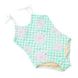 Shade Critters Girls' Daisy Sequins Stripe One-Piece Swimsuit