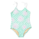 Shade Critters Girls' Daisy Sequins Stripe One-Piece Swimsuit
