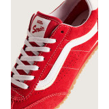 Vans Super Lowpro Shoes Racing Red sole view
