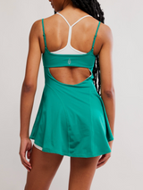 FP Movement Women's Baseline UV Tennis Dress in Green Glow