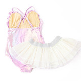 Shade Critters Girls' Metallic One-Piece Tutu Swimsuit detail view