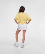 The Southern Shirt Women's On The Line Short Sleeve Tee in Lemon Drop