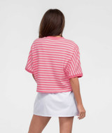 The Southern Shirt Women's On The Line Short Sleeve Tee in Pink Lemonade