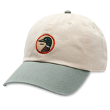 Duck Head Men's Circle Patch Twill Hat Cream side angle