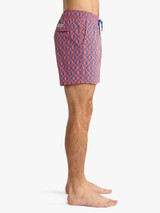 Fair Harbor Men's 5" Bungalow Trunks Cobalt Suns front view