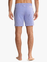 Fair Harbor Men's 7" Bayberry Trunks - Light Blue Seersucker
