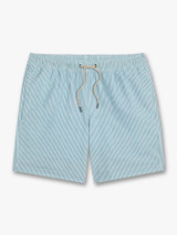 Fair Harbor Men's 7" Bayberry Trunks Seapine Seersucker detail view