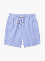 Fair Harbor Men's 7" Bayberry Trunks Light Blue Seersucker detail view