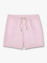 Fair Harbor Men's 7" Bayberry Trunks Pink Seersucker back view