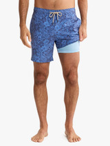 Fair Harbor Men's 7" Bayberry Trunks - Island Blue Leaves
