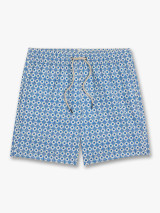 Fair Harbor Men's 7" Bayberry Trunks - Sea Blue Tiles