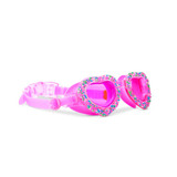 Bling2o Girls' Sprinkle Heart Swim Googles in Sugar Coated Sweetheart side view