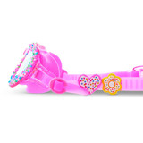 Bling2o Girls' Sprinkle Heart Swim Googles in Sugar Coated Sweetheart detail view