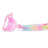 Bling2o Girls' Frosted Feline Swim Goggles in Pink Purr front view