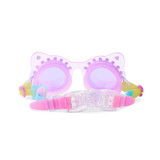Bling2o Girls' Frosted Feline Swim Goggles in Purrfect Purple close-up