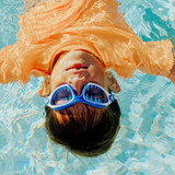 Bling2o Boys' Covert Chomp Swim Goggles in Frost Fin close-up