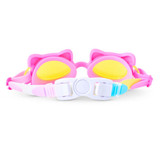 Bling2o Girls' Flexi Feline Swim Goggles in Plush Paw Pink strap detail