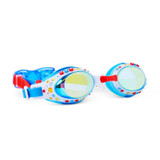 Bling2o Kids' USA Gemstones Swim Goggles in Red, White, and Sparkles side view