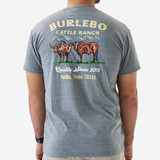 Burlebo Men's Cattle Ranch Tee in Dark Heather Grey side view