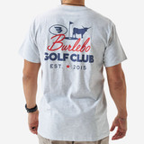 Burlebo Men's Golf Club Tee Heather Ash Grey full view