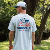 Burlebo Men's Golf Club Tee Heather Ash Grey detail view