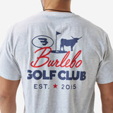 Burlebo Men's Golf Club Tee Heather Ash Grey back view