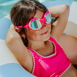 Bling2o Girls' Ribbon Glam Swim Goggles in Bow Dazzle Pink