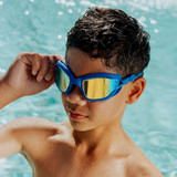 Bling2o Boys' Streamline Swim Goggles in Deep Tide lens detail