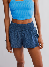FP Movement Women's Get Your Flirt On Printed Shorts in Summit Frost full length