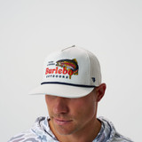 The Burlebo Flies & Hooks Snapback Hat in White
