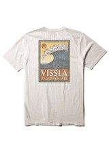 Vissla Men's Peaky Short Sleeve Tee in White back view