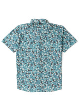Vissla Men's Jungalo Hybrid Eco Short Sleeve Shirt in Maui Blue side view