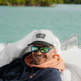 The Burlebo Austin Texas Snapback Hat in White and Black