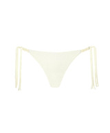 PQ Swim Women's Mila Tie Side Bikini Bottom cream side view
