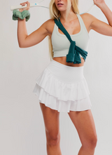 FP Movement Field Day Tennis Skort White front view