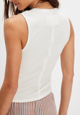 Free People Women's Jamie Henley Tank in Clean Ivory