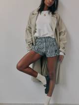 Free People Women's Favorite Find Bloomers Shorts in Black Combo front view