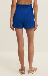 Z Supply Women's Emory Airy Gauze Shorts in Nautical, back view