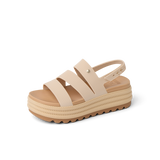 Reef Women's Water Vista Higher 2 Platform Sandals Cream top view