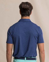 Southern Tide Men's Coastal Breeze Performance Polo in Nautical Blue front view